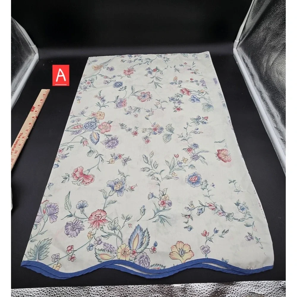 Pr Laura‎ Ashley Pink Blue Floral Standard Pillowcases One W/Manufacturer Flaw